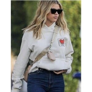 Talentless x Kieth Harding Hoodie Bone Limited Edition Sz M Cotton Fleec…